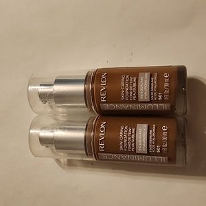 (Lot of 2) Revlon Illuminance Skin-Caring Foundation Toasted Caramel 501